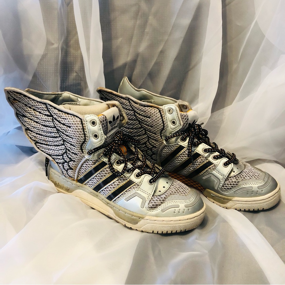 Adidas Jeremy Scott Wings Metallic Silver Sneakers
